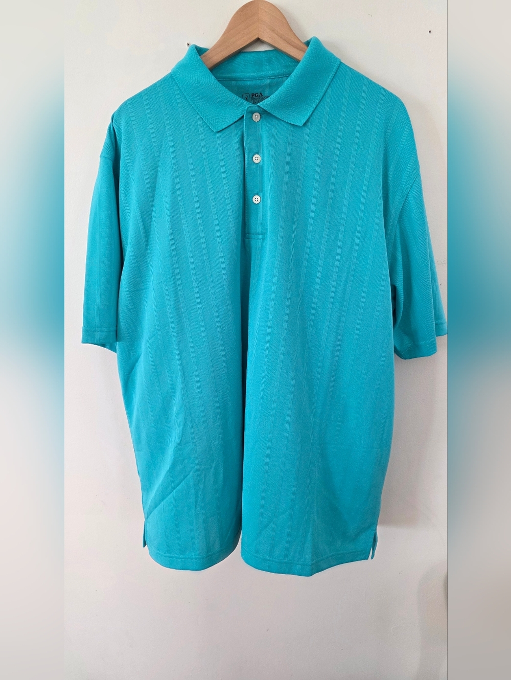 PGA Tour Men's Teal Polo Shirt‎ XL